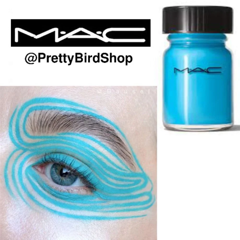 MAC HI-DEF CYAN Acrylic Face & Body Paint NIB liner eyeliner festival Halloween